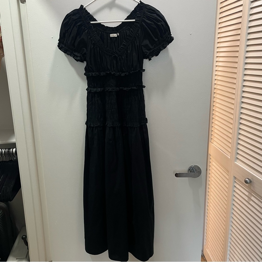 DÔEN Leanne Dress Black XS 100% Organic Cotton - Picture 7 of 15